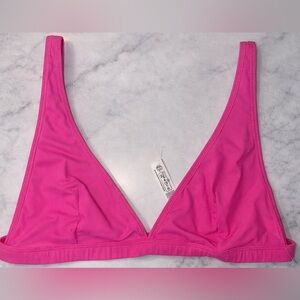 FREE PEOPLE Collagen Yarn Triangle Bra / Poppy Pink size xs